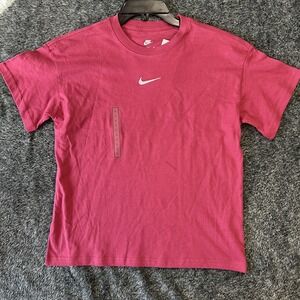 Nike Girls Size L Sportswear Essential Sweet Beet Athletic Shirt